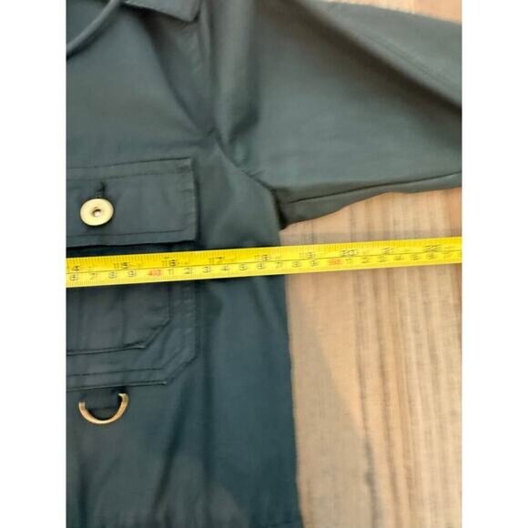 J Crew Green Downtown Wax Coated Utility Field Parka Jacket Small - Picture 6 of 9